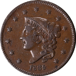 1835 Large Cent Small &#39;8&#39; &amp; Stars Head of 1836 Choice XF N.8 R.1 Nice Strike