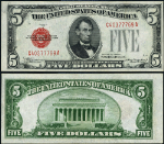 FR. 1528 $5 1928-C Legal Tender G-A Block CU