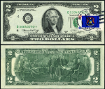 FR. 1935 D* $2 1976 Federal Reserve Note Cleveland D-* Block Ch CU Star 1st Day