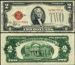 FR. 1507 $2 1928-F Legal Tender D-A Block AU Military Service Annotation