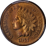 1877 Indian Cent PCGS AU Details Key Date Superb Eye Appeal Nice Strike