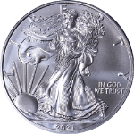 2021-(P) Silver American Eagle $1 ANACS MS70 1st Day of Issue Emergency STOCK