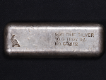 Vintage Golden Analytical GA 10 Ounce Silver Bar - Poured Loaf Style