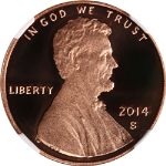 2014-S Lincoln Cent Proof NGC PF70RD UCAM Superb Eye Appeal Strong Strike