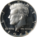 1968-S Kennedy Half Dollar Proof NGC PF68 UCAM Superb Eye Appeal Strong Strike
