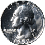 1957 Washington Quarter Proof PCGS PR68 Superb Eye Appeal Strong Strike