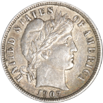 1907-P Barber Dime