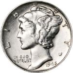 1945-S Mercury Dime - Micro 'S'