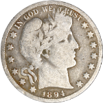 1894-O Barber Half Dollar