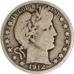 1912-S Barber Half Dollar
