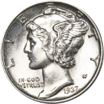 1937-P Mercury Dime