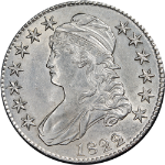 1822 Bust Half Dollar Choice AU/BU 0-101 R.1 Nice Eye Appeal Strong Strike
