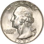 1953-S Washington Quarter