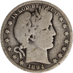 1894-O Barber Half Dollar