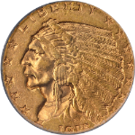 1915 Indian Gold $2.50 ICG AU55 Nice Eye Appeal Nice Strike