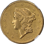 1852-O Liberty Gold $20 NGC AU Details Nice Eye Appeal Nice Strike