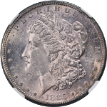 1885-S Morgan Silver Dollar NGC MS60 Las Vegas Vault Collection Nice Strike
