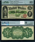 FR. 61a $5 1862 Legal Tender Choice PMG CU63 - MUST SEE