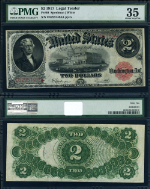 FR. 60 $2 1917 Legal Tender Choice PMG VF35
