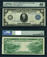 FR. 931 B $10 1914 Federal Reserve Note Chicago PMG XF40