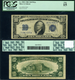 FR. 1705 $10 1934-D Silver Certificate B-A Block Wide PCGS Fine 15