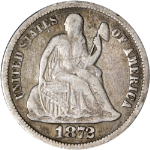 1872-P Seated Liberty Dime