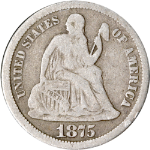 1875-S Seated Liberty Dime