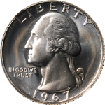 1967 Washington Quarter SMS NGC MS68 CAMEO Superb Eye Appeal Strong Strike