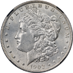 1902-P Morgan Silver Dollar Original Bag Fragment NGC Brilliant Unc