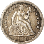 1850-P Seated Liberty Dime