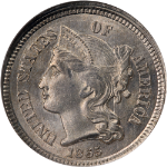 1865 Three (3) Cent Nickel NGC MS64 Nice Eye Appeal Nice Strike