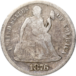 1876-S Seated Liberty Dime