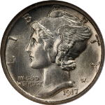 1917-D Mercury Dime NGC MS61 Blast White Great Eye Appeal Nice Strike
