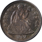 1849-P Seated Liberty Dime ICG AU55 Nice Eye Appeal Nice Strike