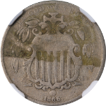 1866/1866 Shield Nickel Rays NGC VG10 FS-302 Nice Eye Appeal Nice Strike