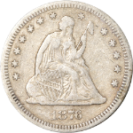 1876-S Seated Liberty Quarter