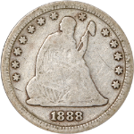 1888-S Seated Liberty Quarter