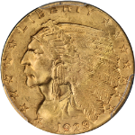 1929 Indian Gold $2.50 PCGS MS64 Superb Eye Appeal Strong Strike