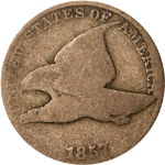 1857 Flying Eagle Cent - Die Clash w/ Seated 50&#39;s