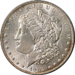 1904-O Morgan Silver Dollar OGH PCGS MS64 - Toning