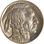 1938-D Buffalo Nickel - Cleaned