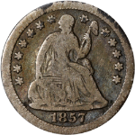 1857-O Seated Liberty Half Dime