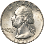 1951-D Washington Quarter
