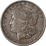 1901-P Morgan Silver Dollar PCGS VF20 Great Eye Appeal Nice Strike