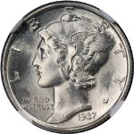 1937-P Mercury Dime NGC MS66 FB Superb Eye Appeal Strong Strike