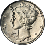 1941-P Mercury Dime PCGS MS65 FB Great Eye Appeal Strong Strike