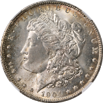 1904-O Morgan Silver Dollar NGC MS65 - Toning