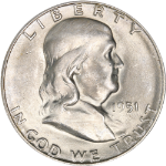 1951-S Franklin Half Dollar