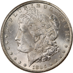 1884-CC Morgan Silver Dollar NGC MS64 Great Eye Appeal Strong Strike