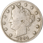 1891 Liberty V Nickel